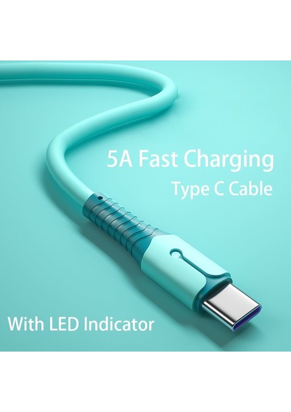 Kebiss USB C Kablosu 5A Hızlı Şarj Tipi C Kablosu Huawei P40 Mate 30 Xiaomi Redmi Cep Telefonu Aksesuarları Şarj USB Kablosu (Yurt Dışından)