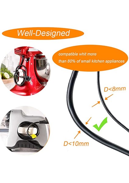 Adet Mutfak Mikseri Kablosu Organizatör, Kitchenaid Tezgah Mikseri ile Uyumlu, Mutfak Kablo Düzenleyici Için Kablo Saklama (Yurt Dışından) indirimleri