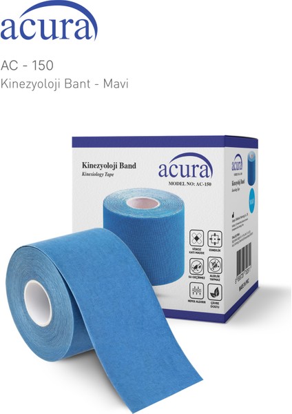 AC-150 Yüz & Vücut Uyumlu Hipoalerjenik Kinesio Tape 5m x 5cm