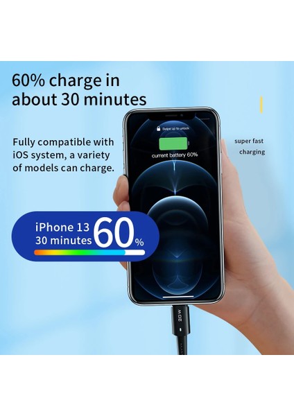 Essager USB C Kablosu IPhone 14 13 12 11 Pro Max Xs 20W Hızlı Şarj Kablosu Tip C Aydınlatma Tarih Kablosu iPad Macbook Için (Yurt Dışından) modelleri