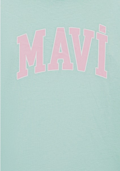 Mavi Logo Baskılı Yeşil Tişört 7610109-71643 fırsatları