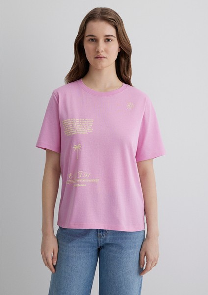 Baskılı Pembe Tişört 1613174-70972 modelleri