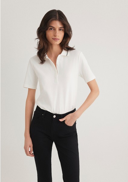 Ekru Polo Tişört 1612913-70057