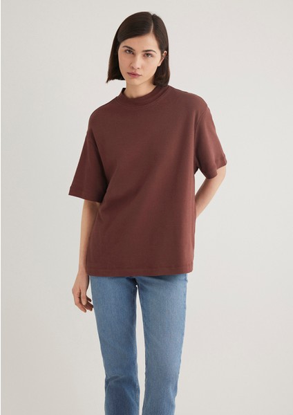 Kahverengi Basic Tişört 1612907-70254