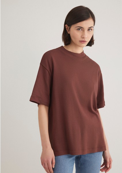 Kahverengi Basic Tişört 1612907-70254 fiyatları