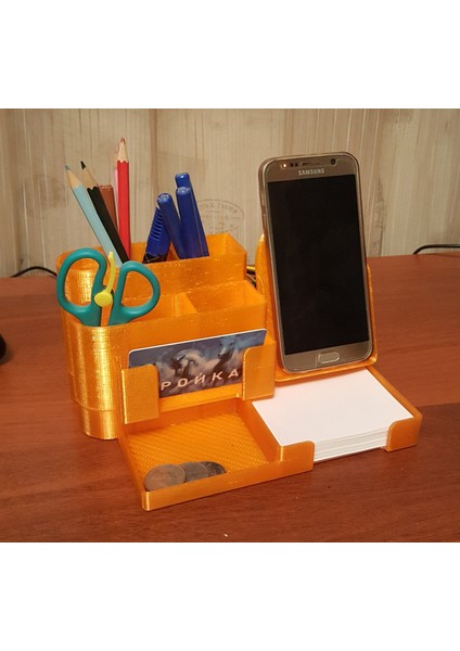 All-One Desk Organizatörü: Kablosuz Şarj Telefonu Stand V2 ile Kalem Tutucu THN2456745