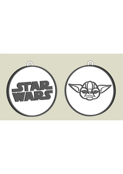 Yıldız Savaşları Yoda Keychain, Küpe, Dogtag, Takı THN5791953