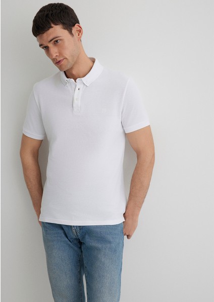 Erkek Beyaz Polo Tişört 063247-27879