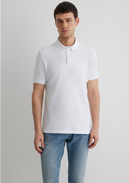 Erkek Beyaz Polo Tişört 063247-27879