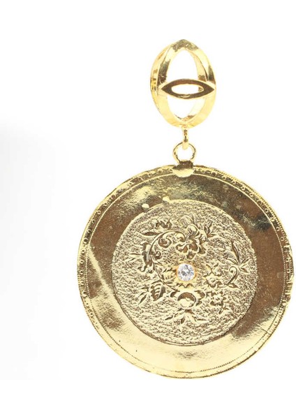 925 Ayar Gümüş Çiçekler Madalyon Kolye Ucu