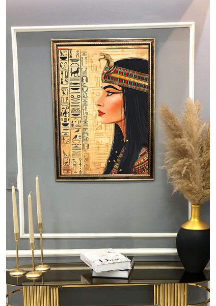 Antik Mısır Desenli Çerçeveli Duvar Tablosu 50X70CM MISIR10 fiyatları