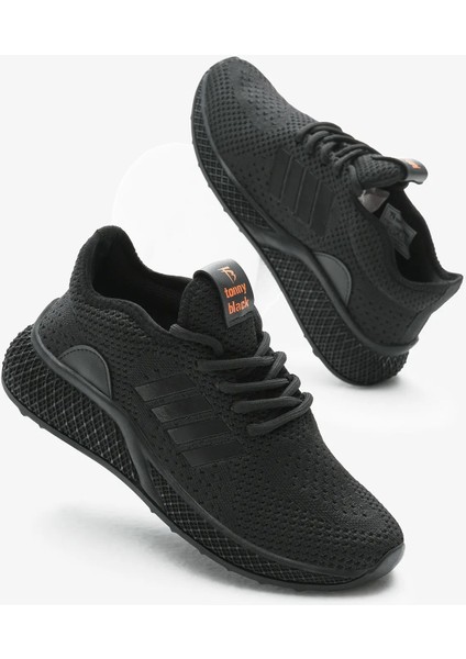 Ortopedik Spor Ayakkabı Şeritli Bağcıklı Hava Alan Ultra Rahat Hafif Taban Sneaker T-135