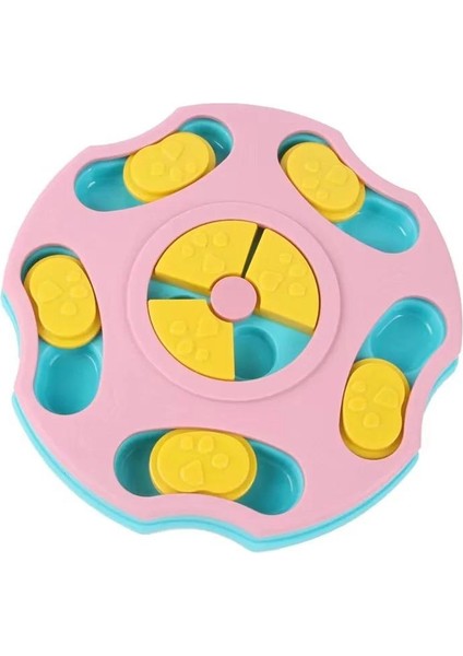 Pet Yavaş Gıda Köpek Kase Oyuncak Pet Köpek Kase Sürgülü Gıda Arama Çok Fonksiyonlu Yiyecek Kutusu Pembe