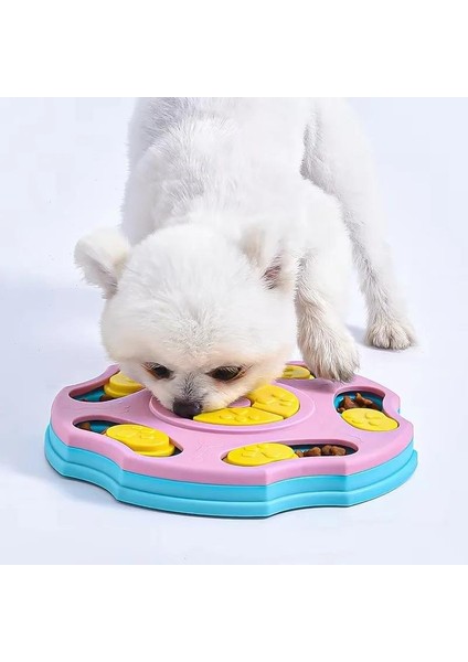 Pet Yavaş Gıda Köpek Kase Oyuncak Pet Köpek Kase Sürgülü Gıda Arama Çok Fonksiyonlu Yiyecek Kutusu Pembe fiyatları