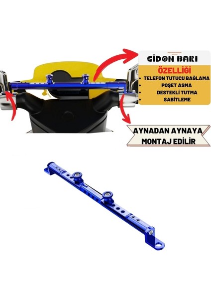 Universal Motosiklet Gidon Direksiyon Barı Aksesuar Tutucu