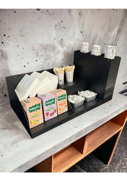 Çay & Kahve 3 Bölmeli Karton Bardaklık Organizer Stand Set modelleri