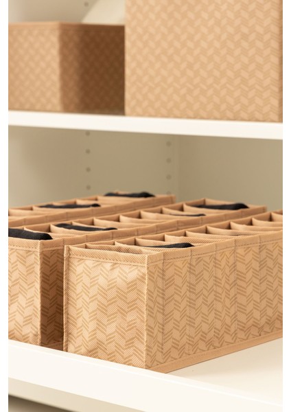 10 Bölmeli Bej Dolap Çekmece Içi Akordiyon Katlanır Çorap Kıyafet Çamaşır Düzenleyici Organizer fırsatları