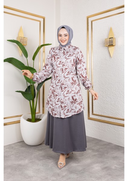 Etekli Ikili Takım - Kahverengi / T0106 modelleri