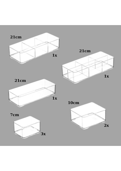8 Parça Çok Amaçlı Blok Organizer Bpa Içermez, Çekmece ve Dolap İçi Düzenleyici fırsatları