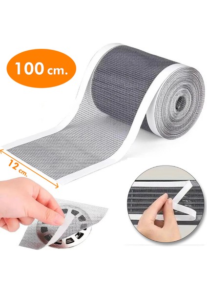 Mutfak Banyo Duş Giderleri Için Arkası Yapışkanlı Fileli Fiber Tel Süzgeç Kullan-At 12X100 cm fiyatları