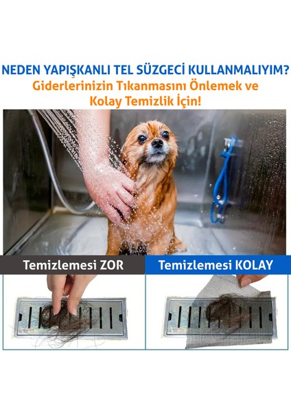 Mutfak Banyo Duş Giderleri Için Arkası Yapışkanlı Fileli Fiber Tel Süzgeç Kullan-At 12X100 cm fırsatları