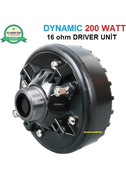 200 Watt 16 Ohm Dynamıc Drıver Unit