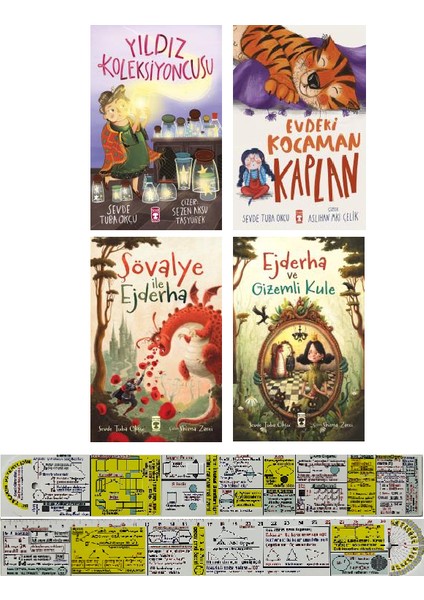 Sevda Tuba Okçu 4 Kitap / Yıldız Koleksiyoncusu+Şövalye ile Ejderha+Evdeki Kocaman Kaplan
