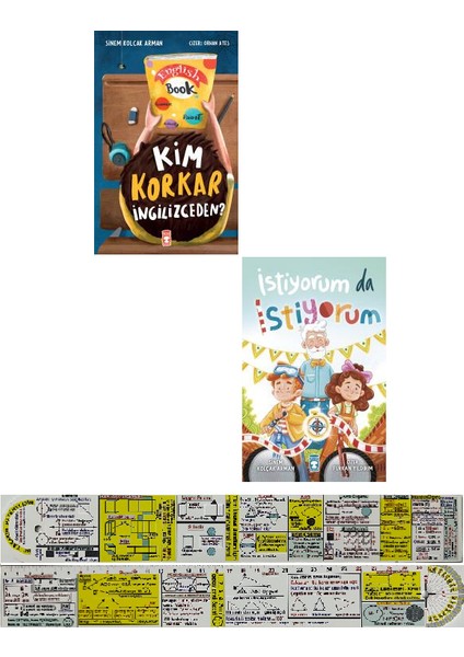 Sinem Kolçak Arman 2 Kitap / Kim Korkar Ingilizceden + Istiyorum Da Istiyorum + Mat. Öğreten Cetvel