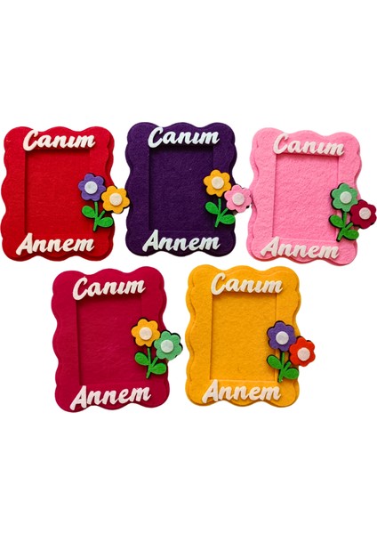 Keçe Anneler Günü Canım Annem Çerçeve Mıknatıslı