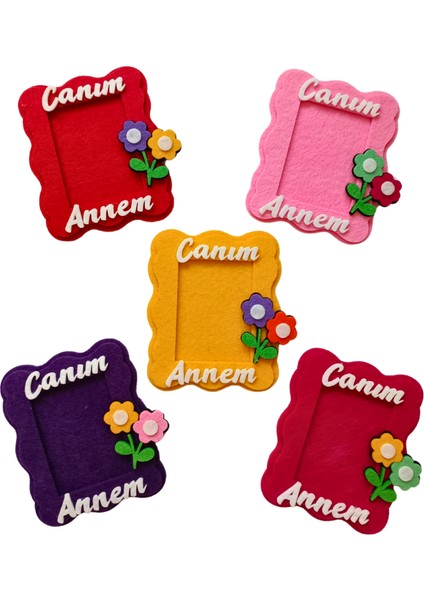 Keçe Anneler Günü Canım Annem Çerçeve Mıknatıslı