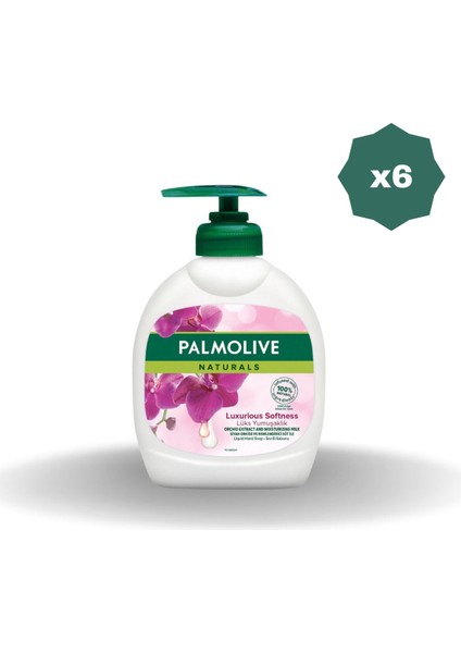 Sıvı Sabun Natural Lüks Yumuşaklık 300 ml 6 Adet