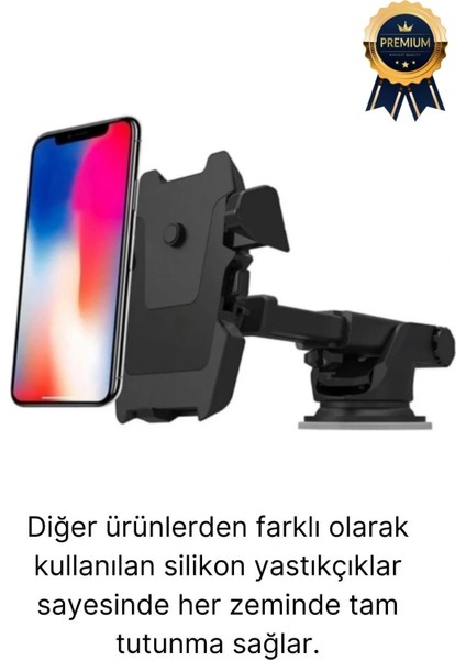 Dayanıklı Ayarlanabilen Vantuzlu Ultra Güçlü Cama Uyumlu Araç Torpido Araba Içi Telefon Tutacağı modelleri