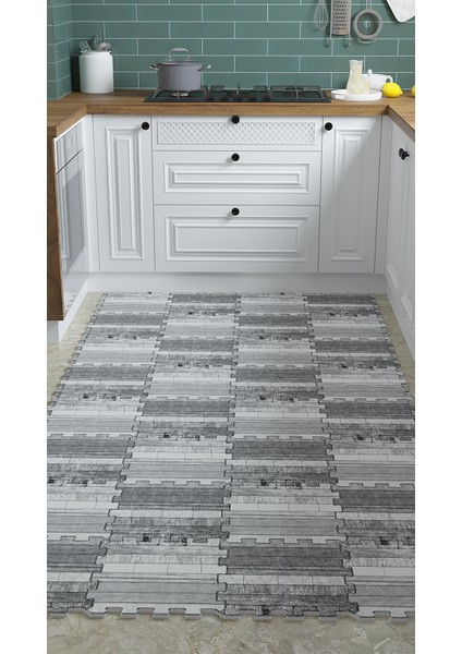 Dijital Baskılı Parke Desenli Mutfak-Oturma Odası-Salon Halısı/yapboz Halı/puzzle Halı/ Japon Halı