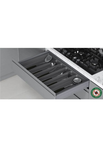S-2687-G Çekmece Içi Antibakteriyel Kepçelik 60LİK Modül Gri En:54-48 D:49-41CM Arası Kesilir modelleri