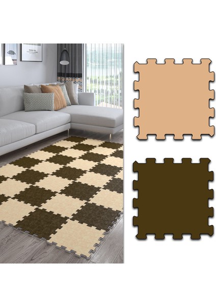 Dijital Baskılı Düz Desenli Mutfak-Oturma Odası-Salon Halısı/yapboz Halı/puzzle Halı/ Japon Halı