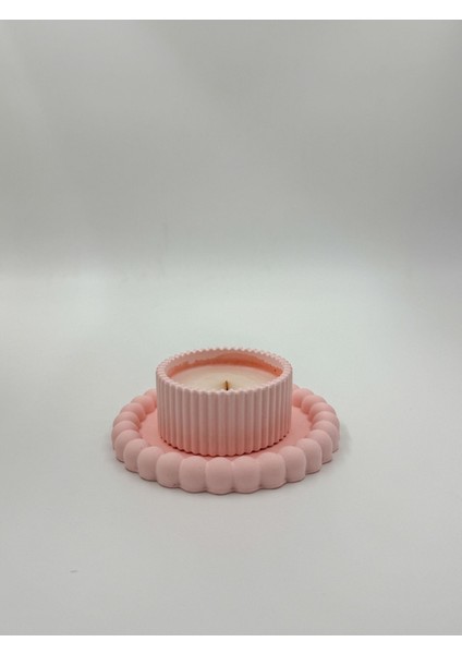 Japon Kiraz Çiçeği Kokulu Mum, Özel Tepsili Soya Wax Doğal Dekoratif Mum modelleri
