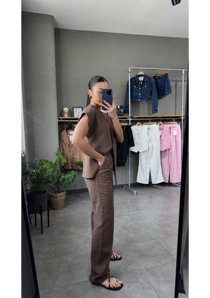 Oversize Yelek Pantolon Takım
