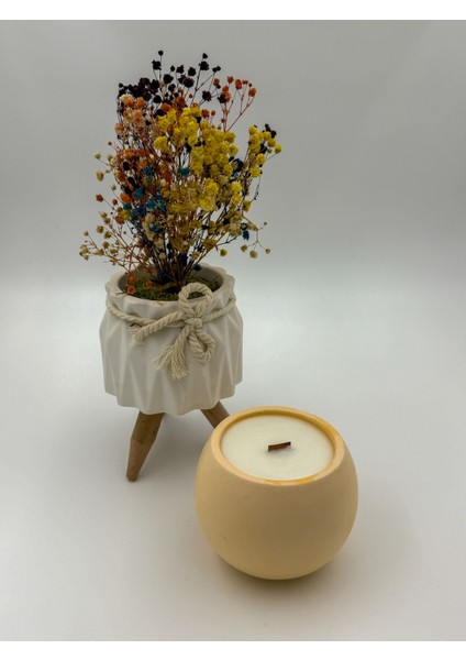Mango Kokulu Mum, Soya Wax Doğal Dekoratif Mum