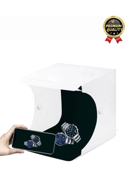 Çok Amaçlı Portatif Taşınabilir Beyaz LED Işıklı Pratik Mini Fon Fotoğraf Stüdyosu Ürün Çekim Çadırı indirimleri