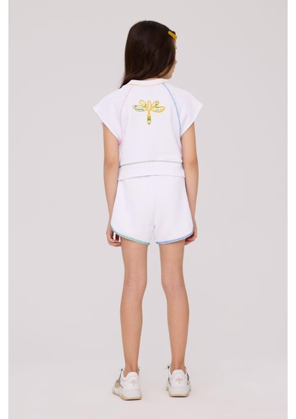 Bg Store Kız Çocuk Beyaz Şort
