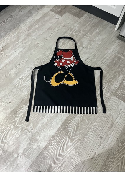Miki Siyah Çift Mutfak Önlüğü