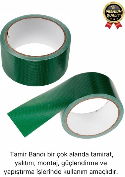 Premium Dayanıklı Süper Güçlü Su Geçirmez Sızdırmaz Yeşil Tamir ve Izolasyon Bandı 48MM x 10M-1 Adet