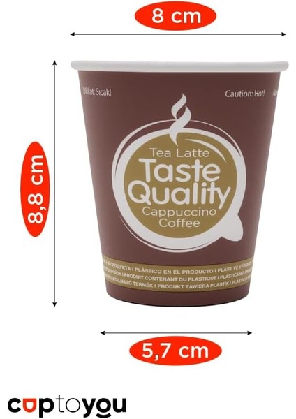 75 Adet Tek Kullanımlık Karton Bardak, Kağıt Dondurma Bardakları, Kahve Bardakları, Çay, Sıcak ve Soğuk Içecekler, Parti Bardakları, "taste Quality" 8 Oz (250 Ml)