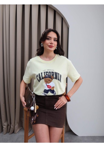 Bear California Baskılı T-Shirt fiyatları