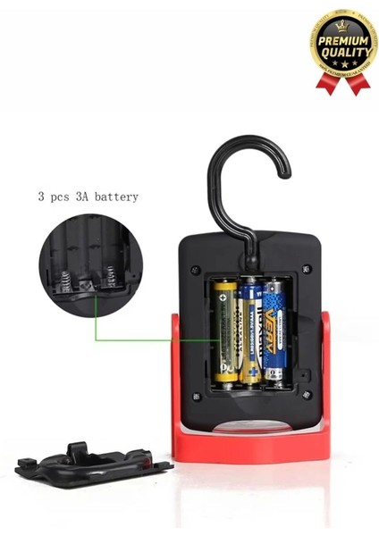 Premium Kancalı Asılabilir Mıknatıslı Pilli Beyaz Işık 50 Metre Mesafeli 20+3 Smd Parlak LED Lamba modelleri