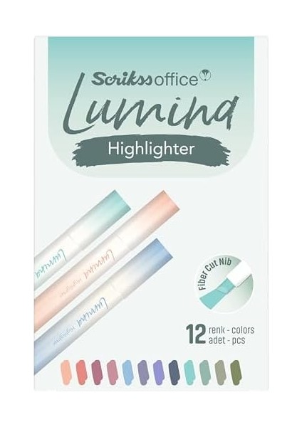 Office Lumina Fosforlu Kalem Pasifik Colour - 5523U 12 Lik Amb
