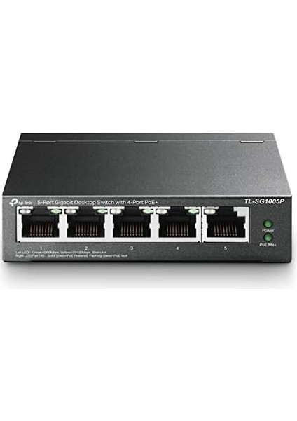TL-SG1005P, 5-Port Gigabit Desktop Switch With 4-Port Poe+