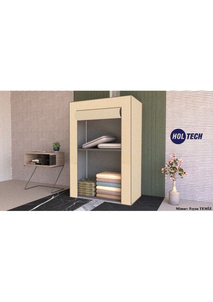 Yorgan Hurcu Yüklük Yorgan Dolabı Bez Dolap Çelik Profilli Kumaş Gardırop