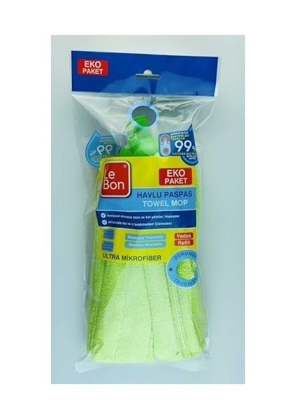 Havlu Paspas/towel Mop Eko Paket 1'li Ultra Mikrofiber