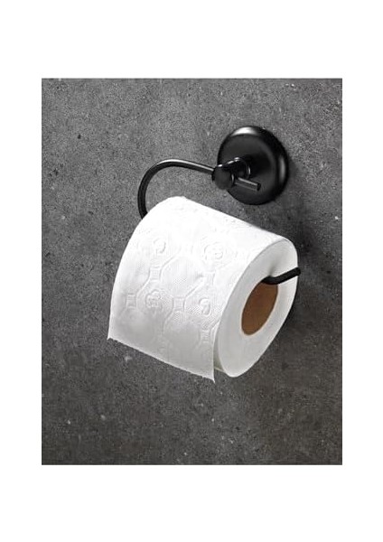 Haus Yapışkanlı Tuvalet Kağıtlığı Wc Kağıtlık Tuvalet Kağıdı Askısı Siyah